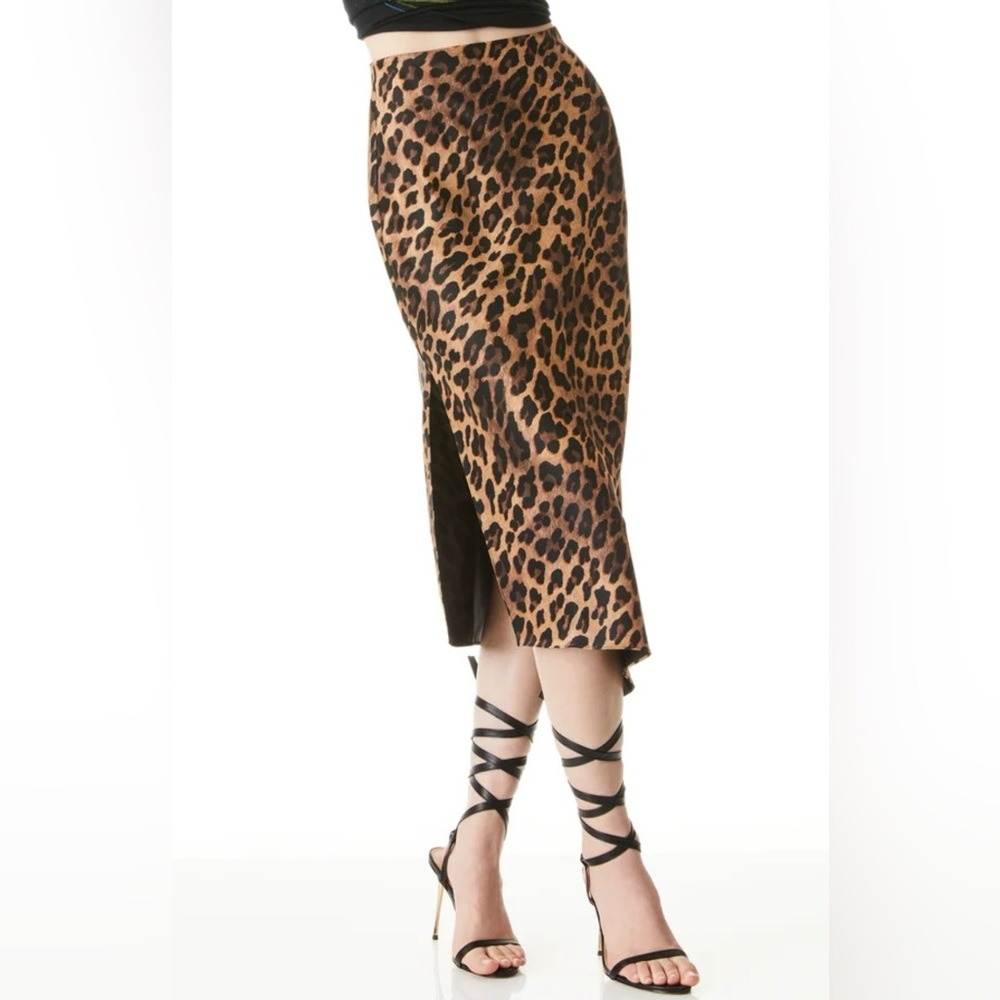 Alice + Olivia Maeve Léopard Skirt